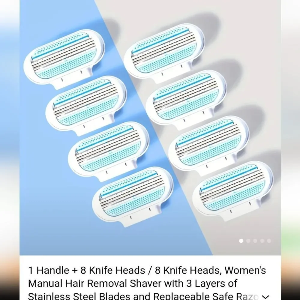 Women's Hair Removal Shaver with Blue Accents